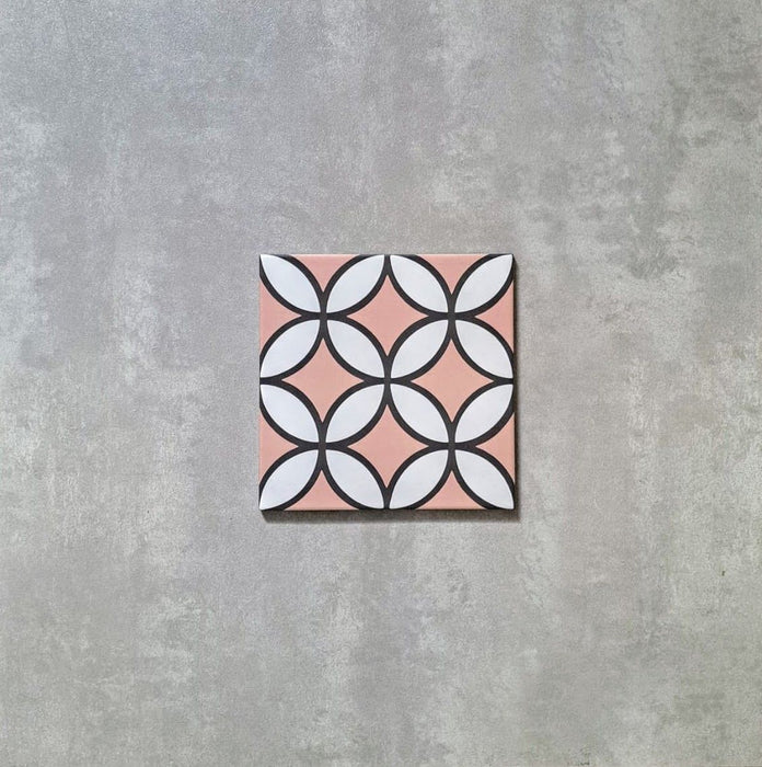 Kasbah Petulia Porcelain Wall and Floor Pink Tile 20cm x 20cm