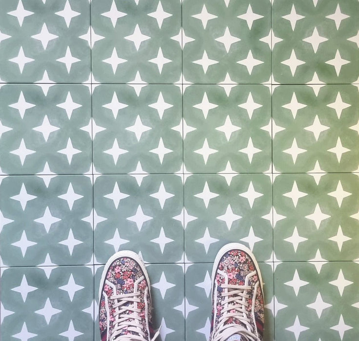 Soho |Green | Moroccan Tiles | Wall & Floor | 20cm x 20cm