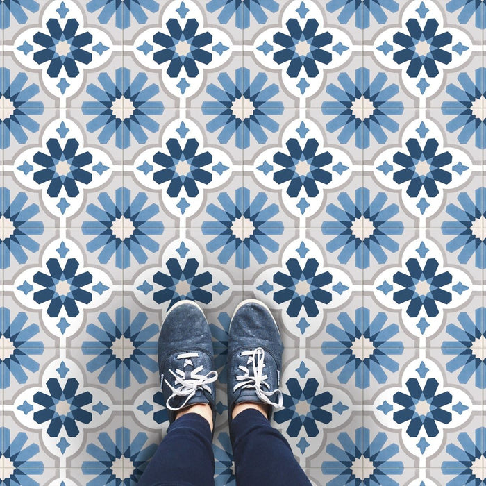 Clara Sapphire Blue | Blue | Victorian Tiles | Wall & Floor | 20cm x 20cm