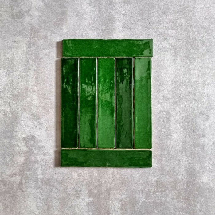 Vincia Dublin Victorian Green Brick Wall Tiles 5cm x 25cm