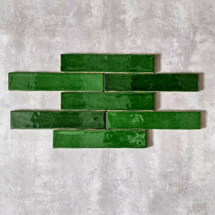 Vincia Dublin Victorian Green Brick Wall Tiles 5cm x 25cm