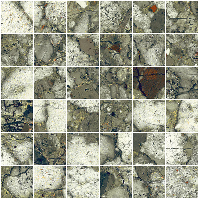 CUT MOSAIC SAMPLE Venice Terrazzo Emerald Matt Mosaics 30cm x 30cm