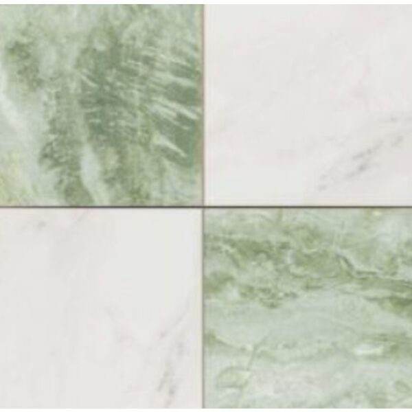Scacchi Emerald Green Marble Chessboard Tiles 44cm x 44cm