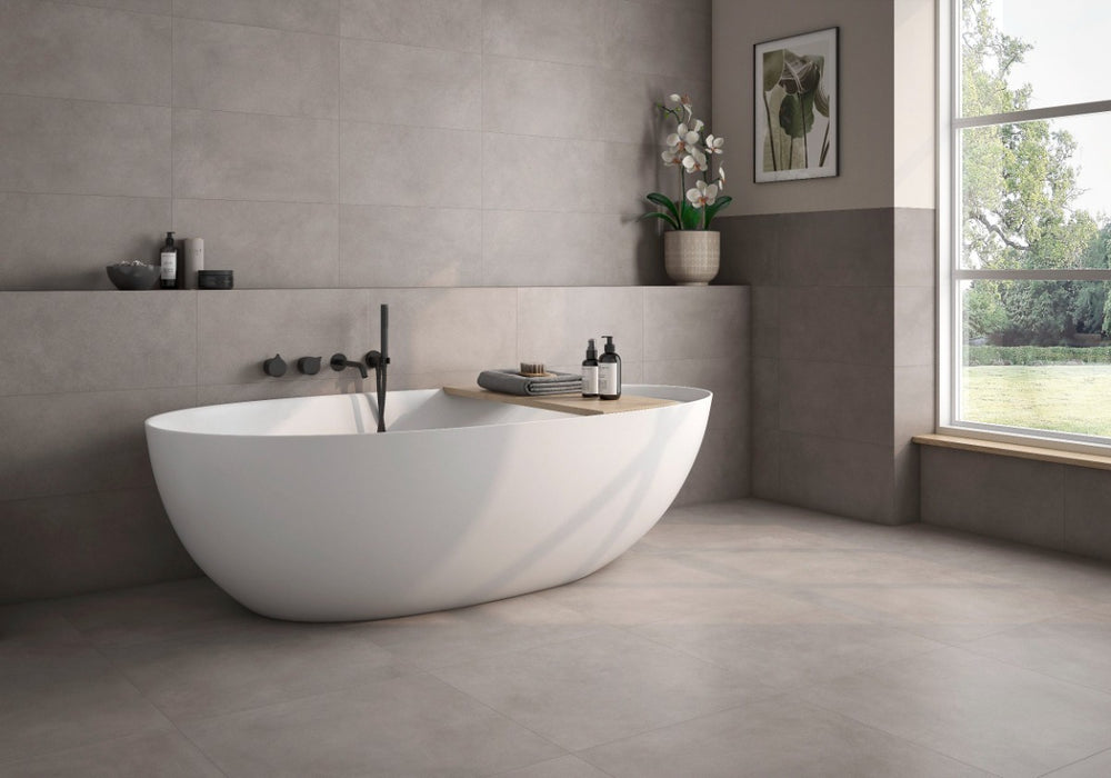 Etna Grey Matt Porcelain 60cm x 60cm