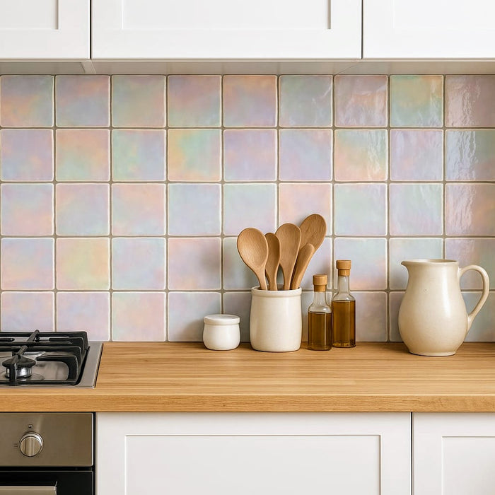 Midas Hologram Seashells | Square Wall Tiles | 10cm x 10cm