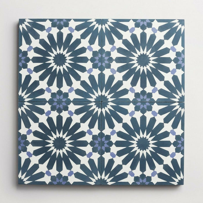 Fez Federal Blue Moroccan Tiles 20cm x 20cm