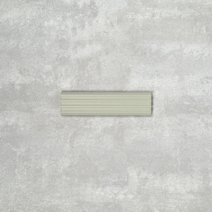 FULL TILE SAMPLE Gallery DECOR MATT Tansy Green Wall Tiles 5 x 20cm