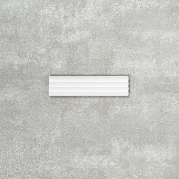 FULL TILE SAMPLE Gallery DECOR MATT White Wall Tiles 5 x 20cm