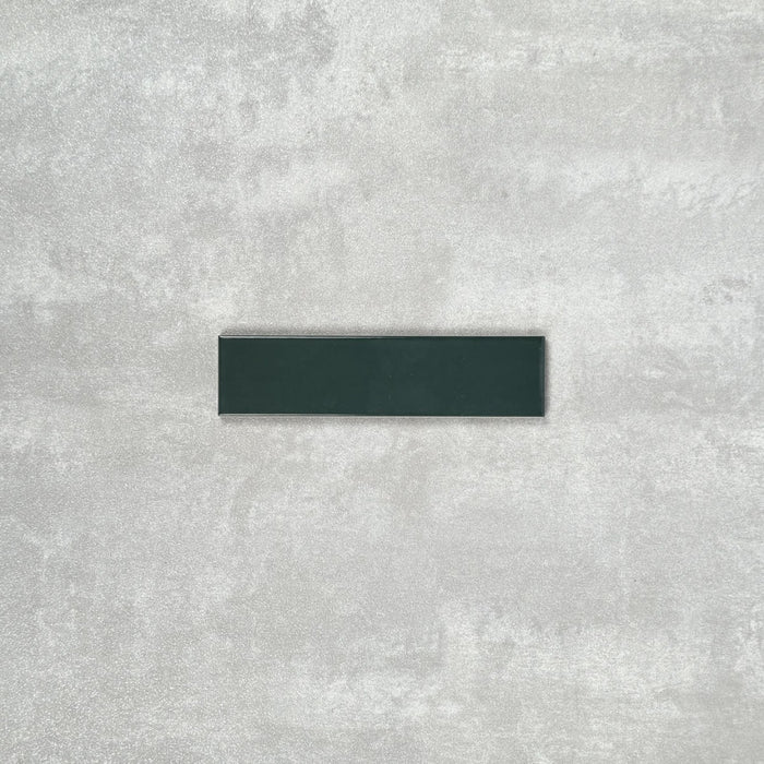 FULL TILE SAMPLE Gallery GLOSS Laurel Green Wall Tiles 5 x 20cm