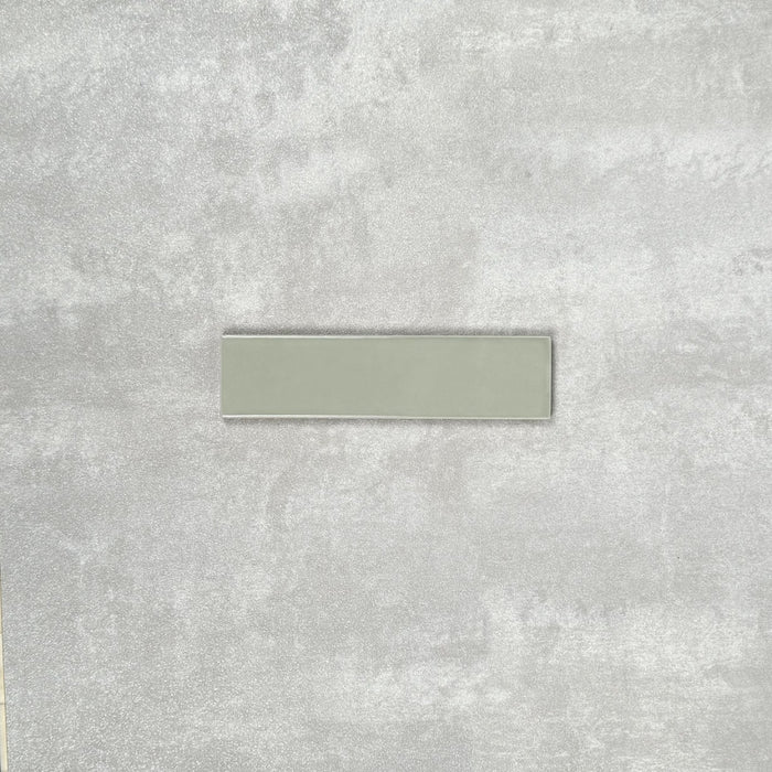 FULL TILE SAMPLE Gallery GLOSS Tansy Green Wall Tiles 5 x 20cm