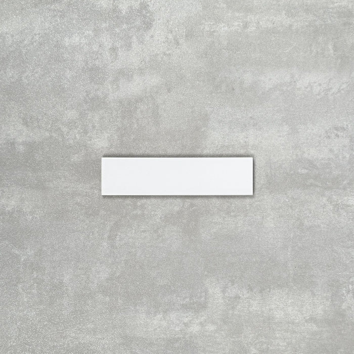 FULL TILE SAMPLE Gallery GLOSS White Wall Tiles 5 x 20cm
