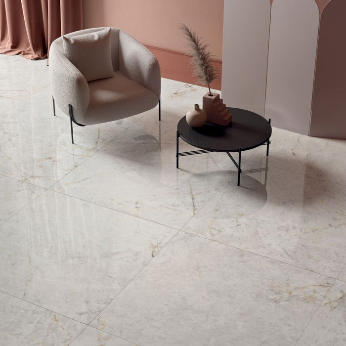 CUT TILE SAMPLE Taj Mahal Matt Marble style | Porcelain Wall & Floor Tiles | 60cm x 60cm