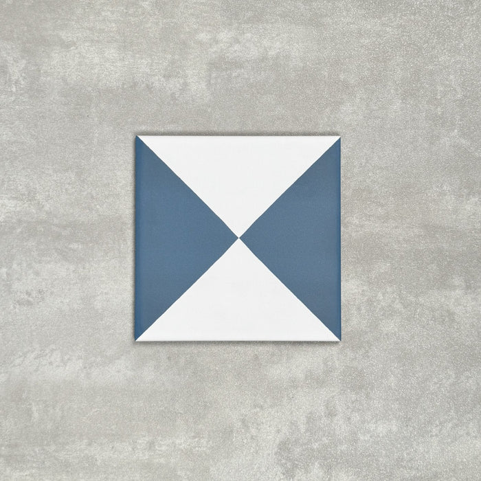 FULL TILE SAMPLE Harlequin Quarter Blue 20cm x 20cm