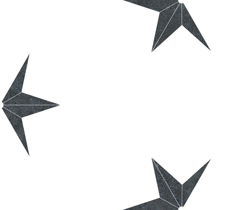 FULL TILE SAMPLE Polaris HEXAGON Black Star
