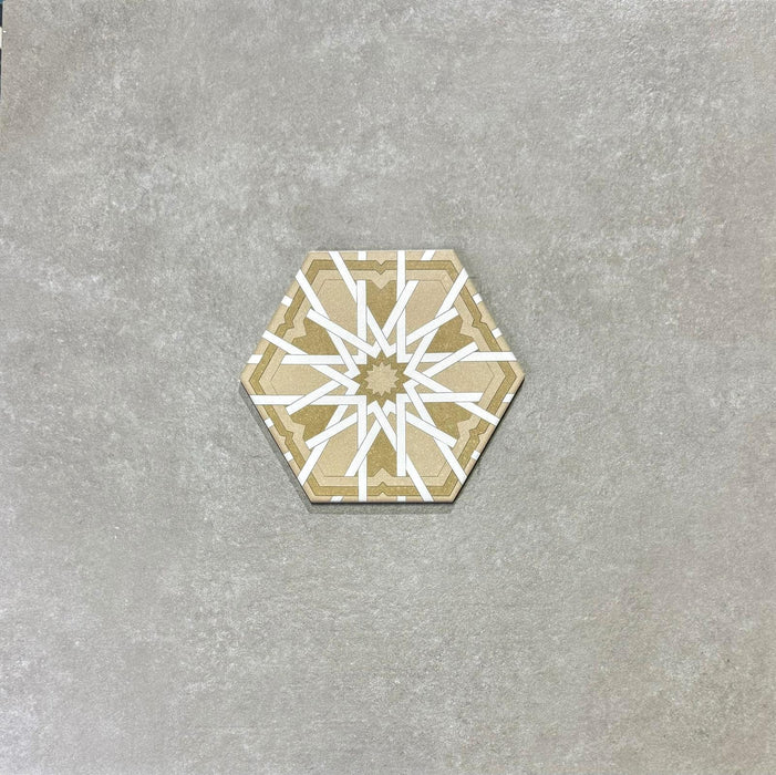 Hormuz Moroccan Vintage Gold Pattern Hexagon