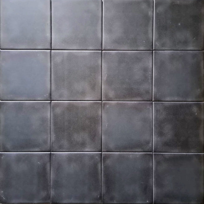 Rubins Black Base Moroccan Porcelain Wall & Floor Tile 15cm x 15cm