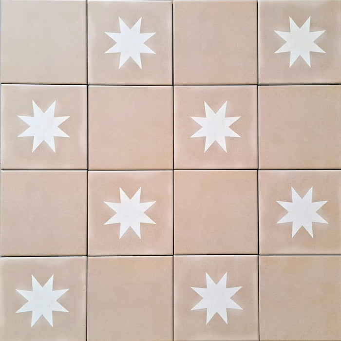 Rubins Gold Base MINIÂ Moroccan Porcelain Wall & Floor Tile 15cm x 15cm