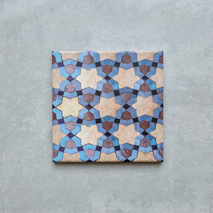 Persia Melik MINI Tile Blue & Gold 15cm x 15cm