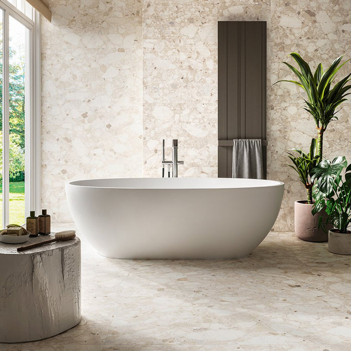 Venice Ivory Terrazzo Tile Matt Finish 60cm x 60cm