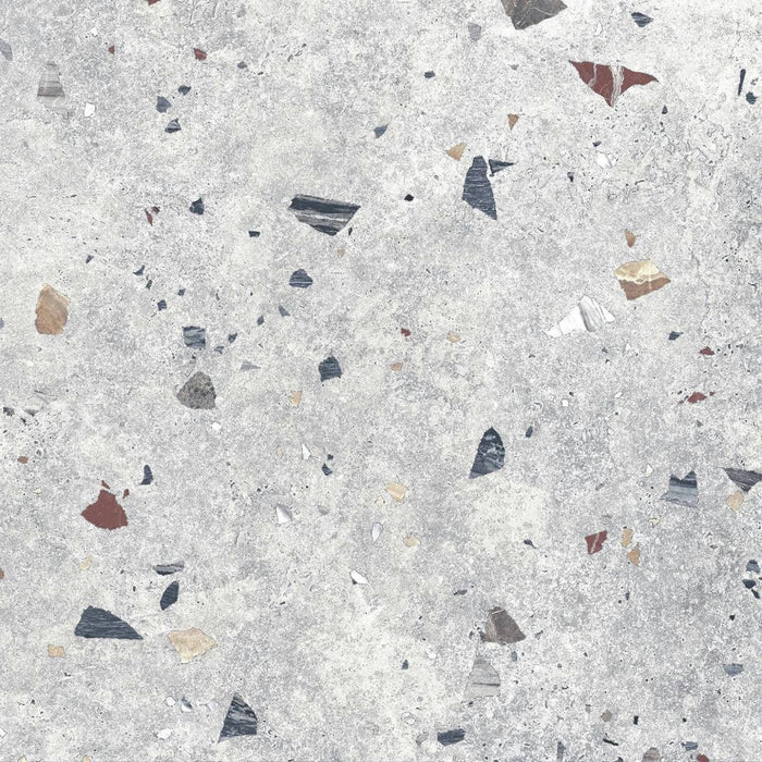 Jerez Silver Terrazzo Square Wall & Floor Tiles 66cm x 66cm