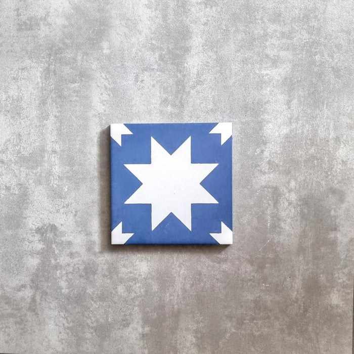 Kenifra Blue Star Moroccan 20cm x 20cm