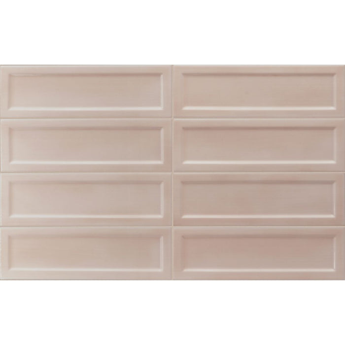 FULL TILE SAMPLE Osaka Brick DECOR Pink Moroccan Handmade Style 6.5cm x 20cm