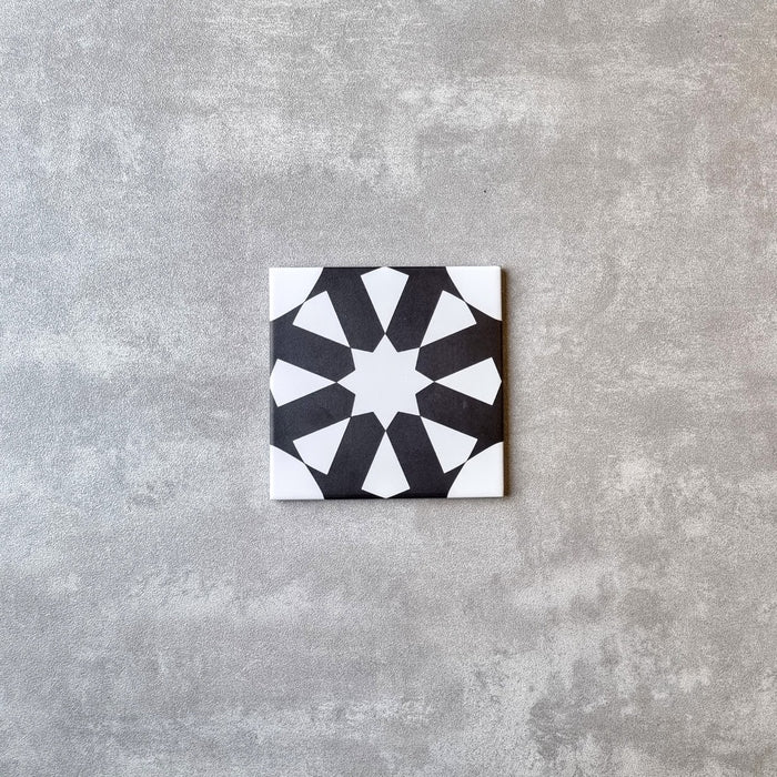 Almeira MINI Jemi Tile Black & White Tiles 15cm x 15cm