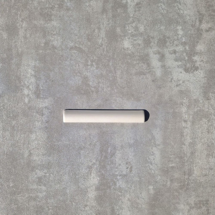 FULL BULLNOSE SAMPLE Liberty White Pencil Bullnose Border Tile 3cm x 20cm