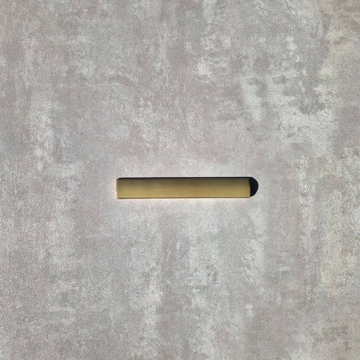 FULL BULLNOSE SAMPLE Liberty Basil Green Pencil Bullnose Border Tile 3cm x 20cm