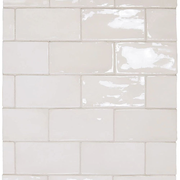 FULL TILE SAMPLE Liberty White Gloss 7.5 X 15cm