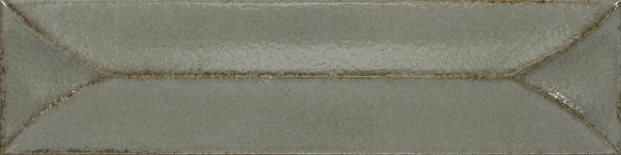 FULL TILE SAMPLE Baroque DECOR Lichen Green Porcelain Wall Tiles Tiles 9.1cm x 37.5cm