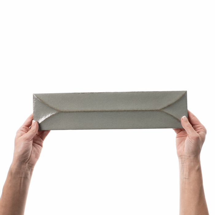 Baroque Decor Lichen Green Porcelain Wall Tiles 9.1cm x 37.5cm