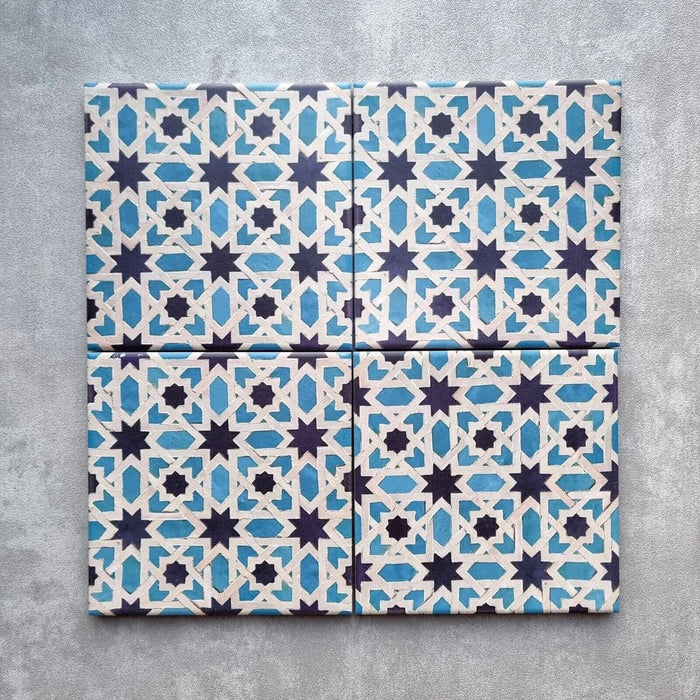 Maroc Rabat MINI Moroccan Porcelain Wall & Floor Tile 15cm x 15cm