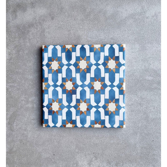 Marrakech B Mini Moroccan Porcelain Wall Floor Tile 15cm x 15cm