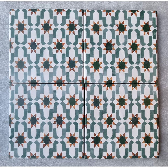 Marrakech F Mini Moroccan Porcelain Wall Floor Tile 15cm x 15cm