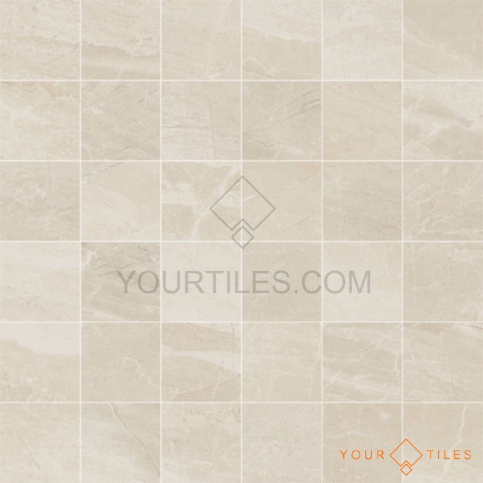 Roman Stone Tile White Mosaic Tile 30cm x 30cm Wall & Floor Tiles