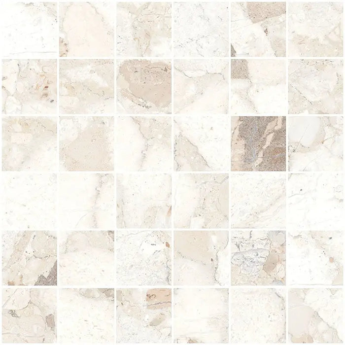 CUT MOSAIC SAMPLE Venice Terrazzo Ivory Matt Mosaics 30cm x 30cm