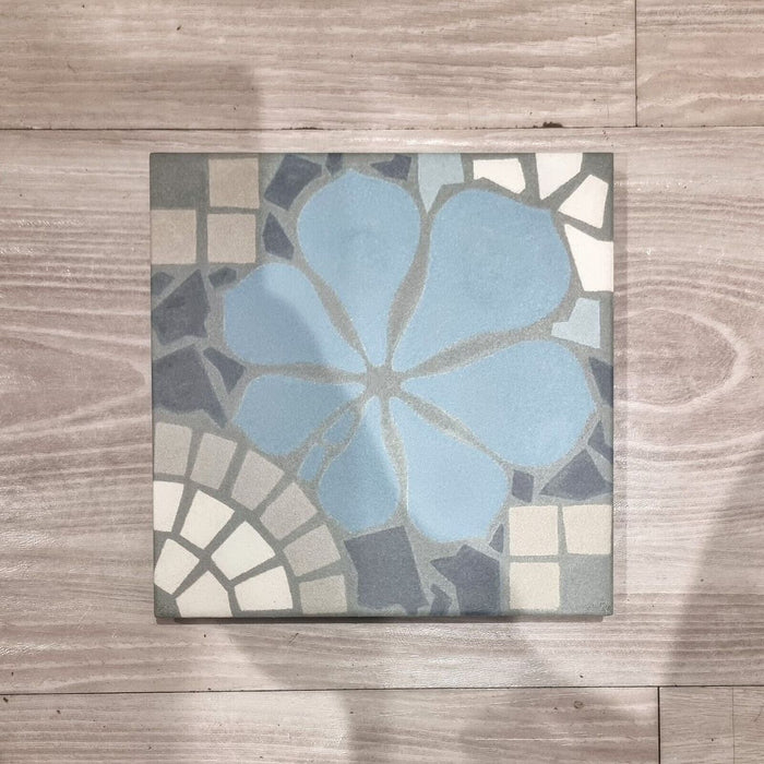 FULL TILE SAMPLE Nantes Azul BLUE 20cm x 20cm