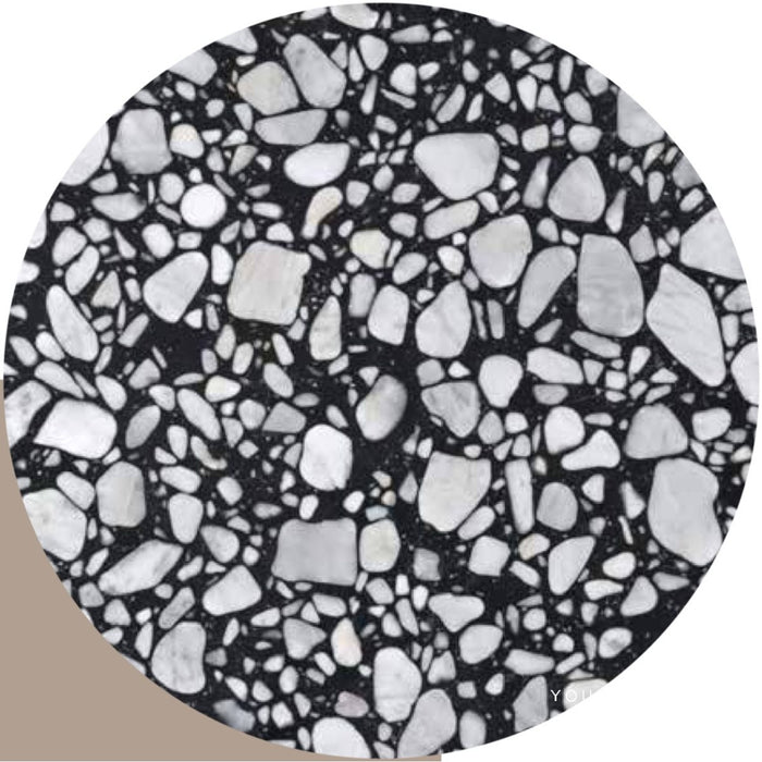 Shards Terrazzo Nero Matt Porcelain Wall Floor Tile 59cm x 59cm