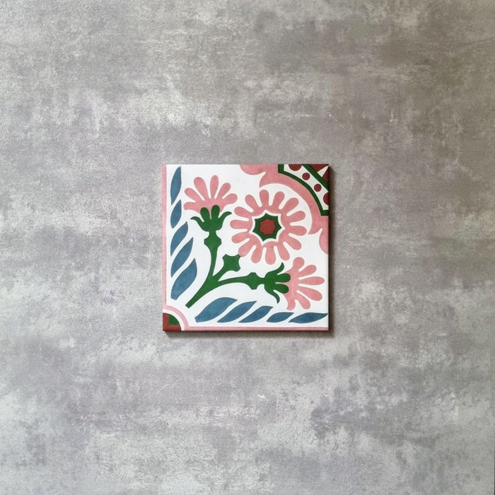 FULL TILE SAMPLE Jardin Rose Pink 20cm x 20cm