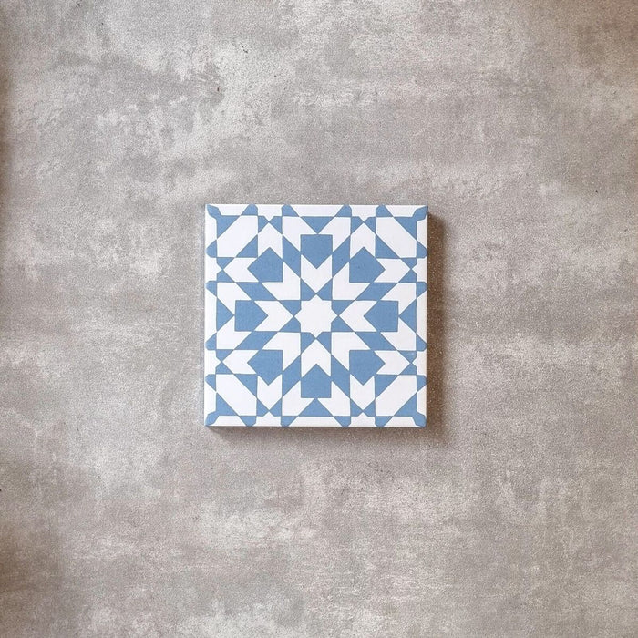 Ottoman Blue Moroccan Wall & Floor Anti Slip Tiles 20cm x 20cm