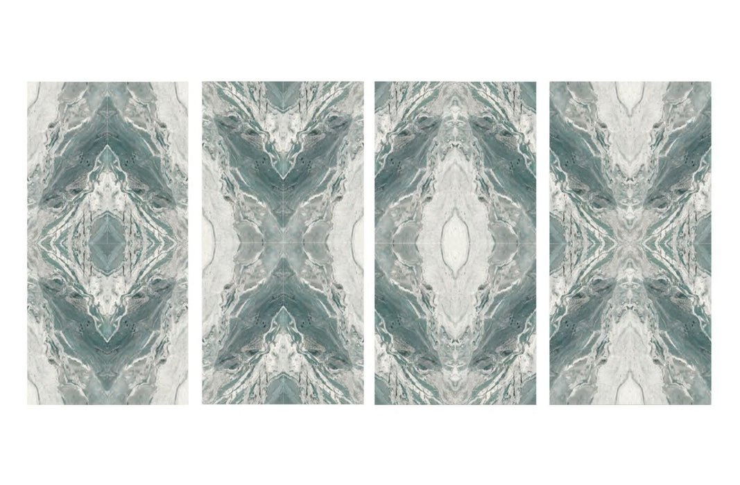 Pacific Green Marble Book Matched A and B 60cm x 120cm