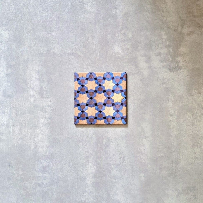 FULL TILE SAMPLE Persia Melik Blue & Gold 15cm x 15cm