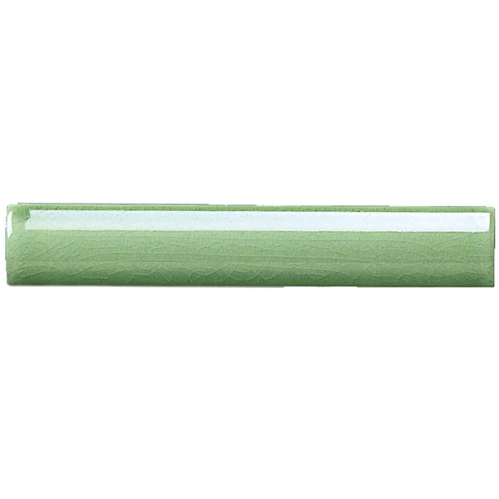 Pimlico Tile Pencil Trim Lime Green Crackle Glaze Border Tile 2.5 x 15cm