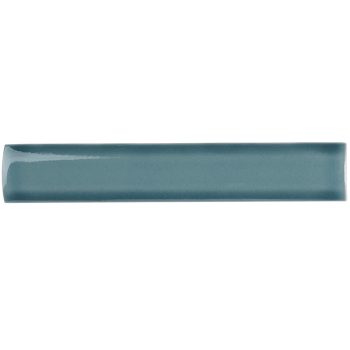 Pimlico Pencil Trim Tile River Blue Crackle Glaze Metro Border Tile 2.5 x 15cm