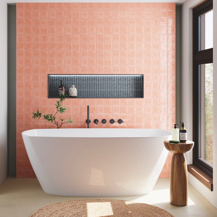 Confectionary Tile Coral Pink Wall Tile 20m x 20cm