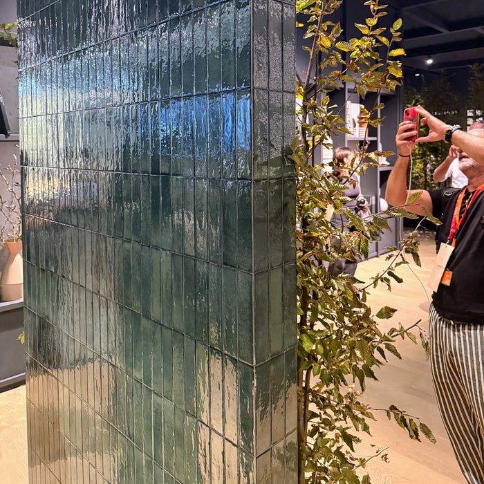 Puzzle Forest green Brick Rectified | Wall & Floor Tiles | 5cm x 20cm