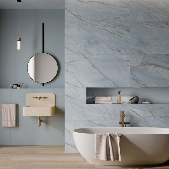 Lucca River Blue Matt | Porcelain Wall & Floor Tiles | 60cm x 120cm