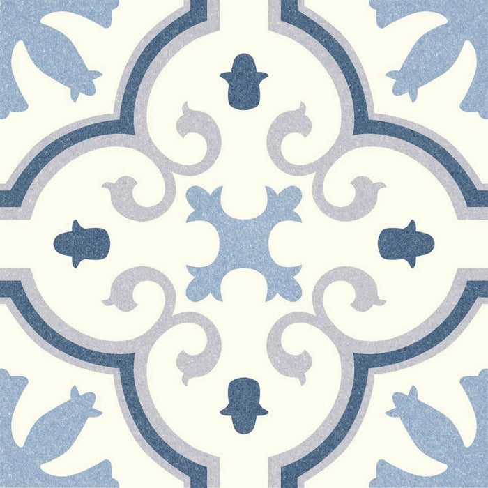 FULL TILE SAMPLE Riviera Montecarlo Blue 25cm x 25cm