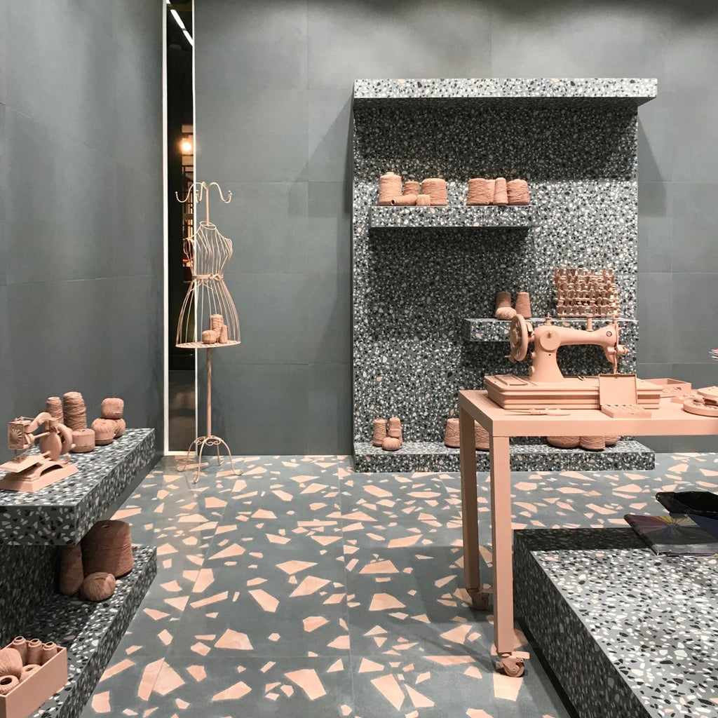 Melody ROCK Terrazzo Green 60 x 60cm — Your Tiles, image size:1024x1024